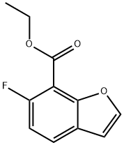 7-Benzofurancarboxylic acid, 6-fluoro-, ethyl ester Struktur