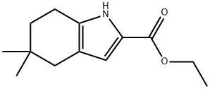 1H-Indole-2-carboxylic acid, 4,5,6,7-tetrahydro-5,5-dimethyl-, ethyl ester Struktur