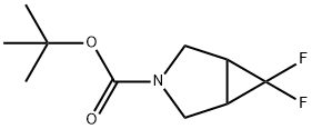 3-Azabicyclo[3.1.0]hexane-3-carboxylic acid, 6,6-difluoro-, 1,1-dimethylethyl ester Struktur