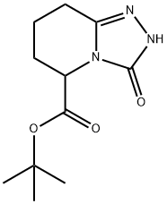 1,2,4-Triazolo[4,3-a]pyridine-5-carboxylic acid, 2,3,5,6,7,8-hexahydro-3-oxo-, 1,1-dimethylethyl ester Struktur