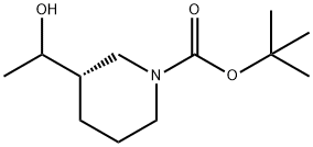 1-Piperidinecarboxylic acid, 3-(1-hydroxyethyl)-, 1,1-dimethylethyl ester, (3S)- Struktur