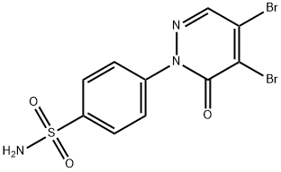 4-(4,5-dibromo-6-oxo-1,6-dihydropyridazin-1-yl)be nzene-1-sulfonamide Struktur