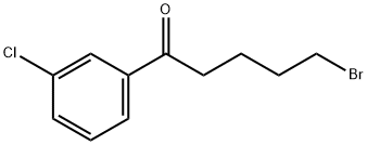 1-Pentanone, 5-bromo-1-(3-chlorophenyl)- Struktur