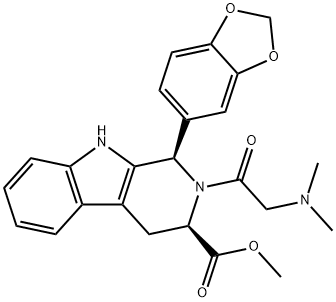 (1R,3R)-1-(benzo[d][1,3]dioxol-5-yl)-2-(dimethylglycyl)-2,3,4,9-tetrahydro-1H-pyrido [3,4-b]indole-3-carboxylate methyl Struktur