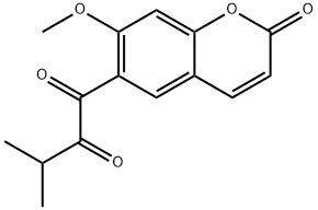 6-(3-Methyl-2-oxobutyroyl)-7-methoxycoumarin Struktur