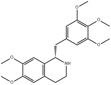 Isoquinoline, 1,2,3,4-tetrahydro-6,7-dimethoxy-1-[(3,4,5-trimethoxyphenyl)methyl]-, (1S)- Struktur