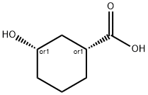 rel-(1R,3S)-3-Hydroxycyclohexanecarboxylic acid Struktur