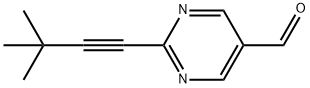 5-Pyrimidinecarboxaldehyde, 2-(3,3-dimethyl-1-butyn-1-yl)- Struktur