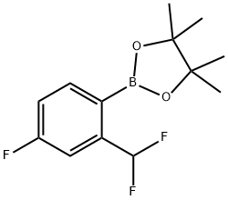 1,3,2-Dioxaborolane, 2-[2-(difluoromethyl)-4-fluorophenyl]-4,4,5,5-tetramethyl- Struktur