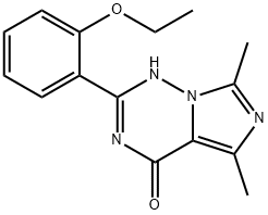 Imidazo[5,1-f][1,2,4]triazin-4(1H)-one, 2-(2-ethoxyphenyl)-5,7-dimethyl- Struktur