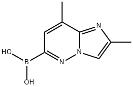 Boronic acid, B-(2,8-dimethylimidazo[1,2-b]pyridazin-6-yl)- Struktur