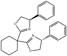 Oxazole, 2,2'-cyclohexylidenebis[4,5-dihydro-4-phenyl-, (4R,4'R)- Struktur