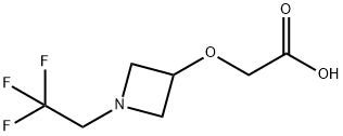 Acetic acid, 2-[[1-(2,2,2-trifluoroethyl)-3-azetidinyl]oxy]- Struktur