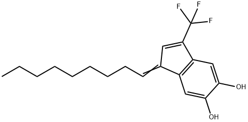 1H-Indene-5,6-diol, 1-nonylidene-3-(trifluoromethyl)- Struktur