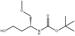 Carbamic acid, N-[(1R)-3-hydroxy-1-(methoxymethyl)propyl]-, 1,1-dimethylethyl ester Struktur