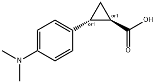 Cyclopropanecarboxylic acid, 2-[4-(dimethylamino)phenyl]-, (1R,2R)-rel- Struktur