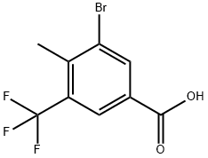 Benzoic acid, 3-bromo-4-methyl-5-(trifluoromethyl)- Struktur