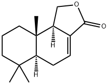 (5aS)-6,6,9aβ-Trimethyl-5,5aα,6,7,8,9,9a,9bα-octahydronaphtho[1,2-c]furan-3(1H)-one Struktur