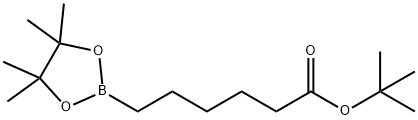 tert-Butyl 6-(tetramethyl-1,3,2-dioxaborolan-2-yl)hexanoate Struktur