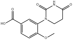 Benzoic acid, 4-methoxy-3-(tetrahydro-2,4-dioxo-1(2H)-pyrimidinyl)- Struktur