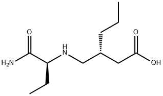 Hexanoic acid, 3-[[[(1S)-1-(aminocarbonyl)propyl]amino]methyl]-, (3R)- Struktur