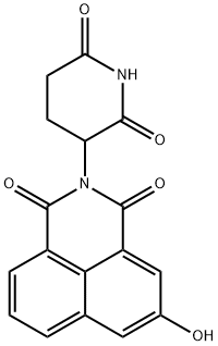 1H-Benz[de]isoquinoline-1,3(2H)-dione, 2-(2,6-dioxo-3-piperidinyl)-5-hydroxy- Struktur