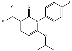 3-Pyridinecarboxylic acid, 1-(4-fluorophenyl)-1,2-dihydro-6-(1-methylethoxy)-2-oxo- Struktur