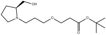 Propanoic acid, 3-[3-[(2S)-2-(hydroxymethyl)-1-pyrrolidinyl]propoxy]-, 1,1-dimethylethyl ester Struktur