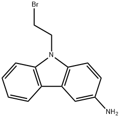 9-(2-Bromoethyl)-9H-carbazol-3-amine Struktur