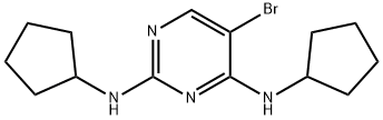 2,4-Pyrimidinediamine, 5-bromo-N2,N4-dicyclopentyl- Struktur