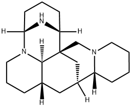 (8aα,10aα,15bβ)-2,3,4,5,7,8,8a,10,10a,11,12,13,14,15b-Tetradecahydro-15H-1α,5α-imino-10β,15aβ-methano-1H,6H,9H-5a,14a-diazadibenz[b,fg]octalene Struktur