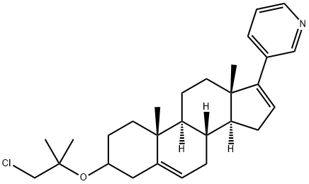 Pyridine, 3-[3-(2-chloro-1,1-dimethylethoxy)androsta-5,16-dien-17-yl]- Struktur