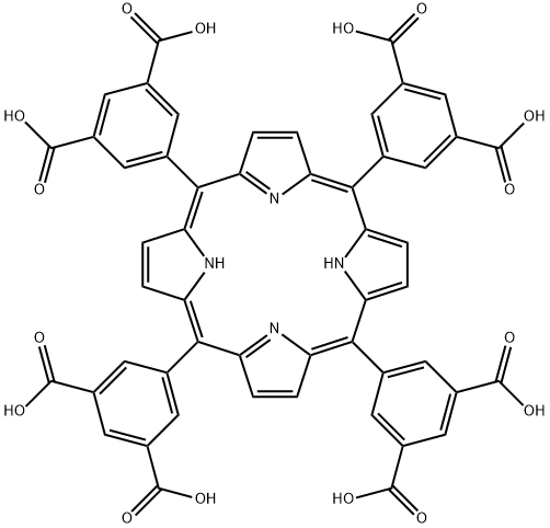 1,3-Benzenedicarboxylic acid, 5,5',5'',5'''-(21H,23H-porphine-5,10,15,20-tetrayl)tetrakis- Struktur