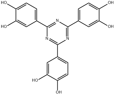 1,2-Benzenediol, 4,4',4''-(1,3,5-triazine-2,4,6-triyl)tris- Struktur