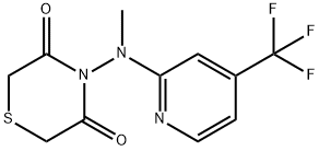 3,5-THIOMORPHOLINEDIONE, 4-[METHYL[4-(TRIFLUOROMETHYL)-2-PYRIDINYL]AMINO]- Struktur