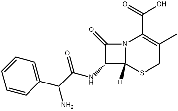 7-(α-Amino-DL-phenylacetamido)-3-deacetoxycephalosporanic acid Struktur