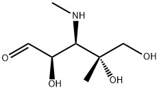 3-Deoxy-4-methyl-3-methylamino-L-arabinose Struktur