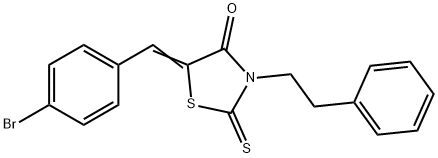 (5Z)-5-[(4-bromophenyl)methylidene]-3-(2-phenylethyl)-2-sulfanylidene-1,3-thiazolidin-4-one Struktur