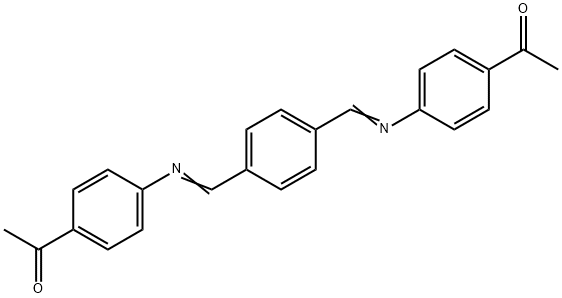 1,1'-[1,4-phenylenebis(methylylidenenitrilo-4,1-phenylene)]diethanone Struktur