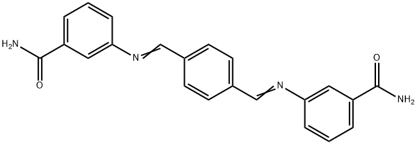 3,3'-[1,4-phenylenebis(methylylidenenitrilo)]dibenzamide Struktur