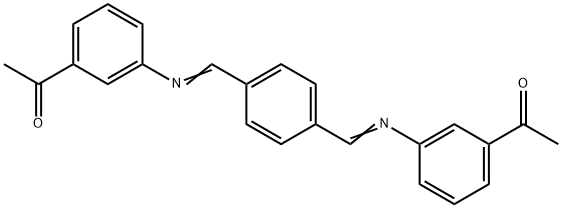 1,1'-[1,4-phenylenebis(methylylidenenitrilo-3,1-phenylene)]diethanone Struktur