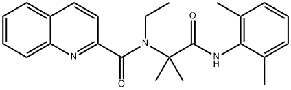 2-Quinolinecarboxamide,N-[2-[(2,6-dimethylphenyl)amino]-1,1-dimethyl-2-oxoethyl]-N-ethyl-(9CI) Struktur