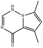 Pyrrolo[2,1-f][1,2,4]triazin-4(1H)-one, 5,7-dimethyl- (9CI) Struktur