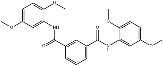 1-N,3-N-bis(2,5-dimethoxyphenyl)benzene-1,3-dicarboxamide Struktur