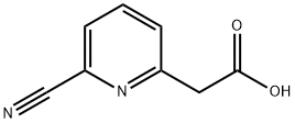 2-Pyridineacetic acid, 6-cyano- Struktur