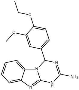 4-(4-ethoxy-3-methoxyphenyl)-4,10-dihydro-[1,3,5]triazino[1,2-a]benzimidazol-2-amine Struktur