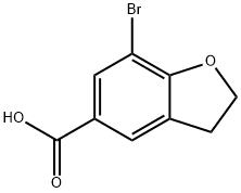 5-Benzofurancarboxylic acid, 7-bromo-2,3-dihydro- Struktur