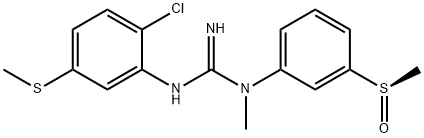 Guanidine, N'-[2-chloro-5-(methylthio)phenyl]-N-methyl-N-[3-[(R)-methylsulfinyl]phenyl]- Struktur