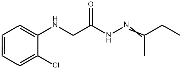 2-[(2-chlorophenyl)amino]-N'-(1-methylpropylidene)acetohydrazide (non-preferred name) Struktur