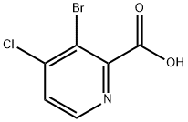 2-Pyridinecarboxylic acid, 3-bromo-4-chloro- Struktur